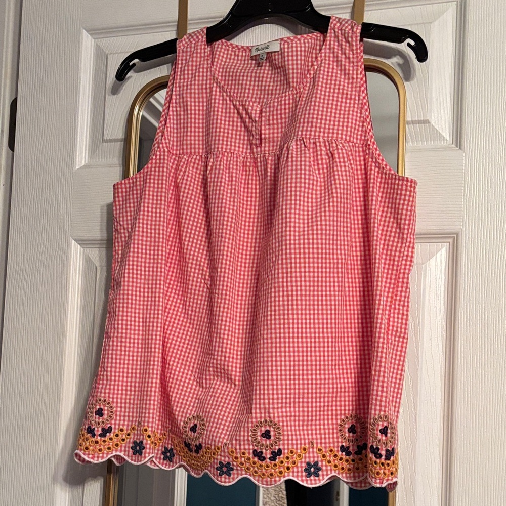 Madewell Gingham Sleeveless Top